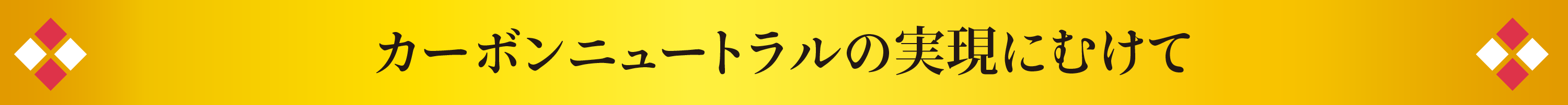 カーボンニュートラルの実現にむけて